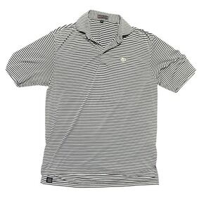 Peter Millar‎ Summer Comfort Men's Green White Striped Golf Polo Shirt Size L